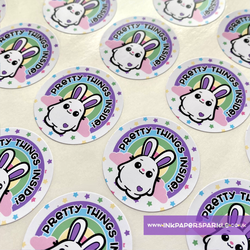 Kawaii Happy Post & Thank You Stickers *New Designs!* - Happy Post - Envelope - Matt