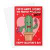 Funny Boyfriend Valentine's Day Card - Perfect Prick Cactus Pun - A5 Portrait - 1 Card