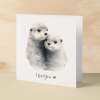 Anniversary or Valentine's Day Card For Wife Anniversary Card For Husband Boyfriend or Girlfriend Valentines Card For Him or Her Otter Love - Square (6x6) / Blank Message