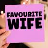 Funny favourite wife, husband, boyfriend, girlfriend Valentine's Day, Valentines, anniversary, love card (Size A6/A5/A4/Square 6x6") - A6: Single card - Blue