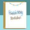 Funny 30th Birthday Card - Personalised inside if required - For Him or For Her - Perfect greetings card for someone turning 30 years old - Blank inside - Small