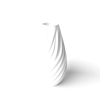 Wave Flower Vase 01 - Matte Dark Green