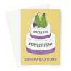 Wedding Congratulations Card - Mr & Mrs Perfect Pear Pun - A5 Greeting Card - A5 Portrait - 1 Card