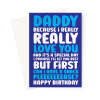 Funny Daddy Birthday Card From Young Child - A5 Portrait - 1 Card