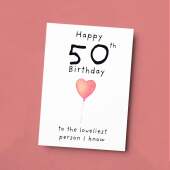 50th Birthday Card for Her Birthday Card Wife 50th Birthday Card For Sister Birthday Card 50 th Birthday Card For Friend