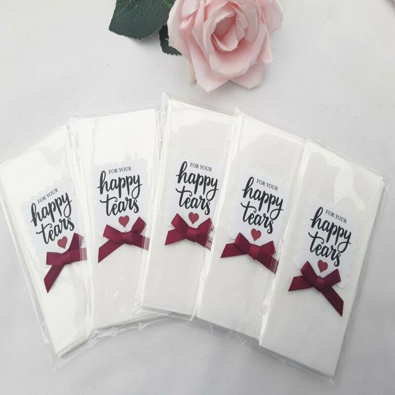 69p each (for 5+) tears tissues, wedding tissues, wedding guest tissues - 1 pkt