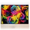 RAINBOW ROSES Splatter Art Print, High Gloss Print, Splash Art, Home Decor, Romantic Art, Floral Prints Custom Art Work - A6 - Splash Effect