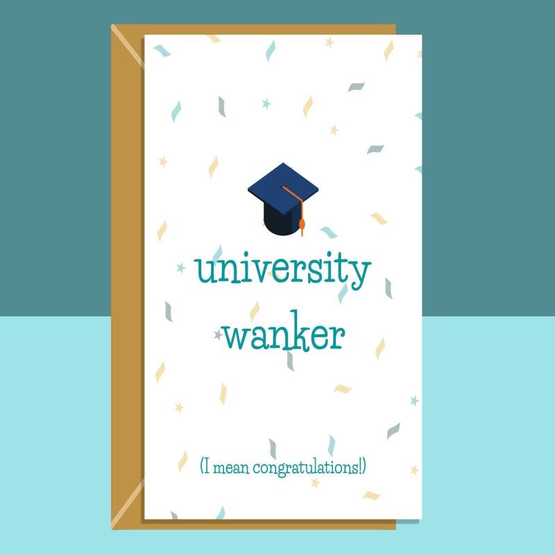 Funny Graduation, Exams, Congratulations Card Personalised if needed - For Him or For Her - Graduating University - Degree - Blank inside