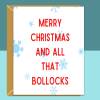 Funny Christmas Card - Merry Christmas - For Him or For Her - Can be Personalised - Ideal for Friend, Family, Colleagues at Xmas - Blank inside - Large