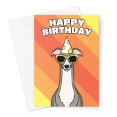 Greyhound Dog Birthday Card