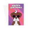 Boxer Dog Birthday Card - A5 Portrait - 1 Card