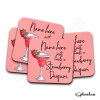 STRAWBERRY DAIQUIRI Coaster Cocktail Personalised Coaster, Personalised, Fathers Day gift, Secret Santa, Birthday Gift, Home Bar. Cocktails - Single Coaster