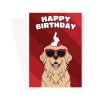 Golden Retriever Dog Birthday Card - A5 Portrait - 1 Card