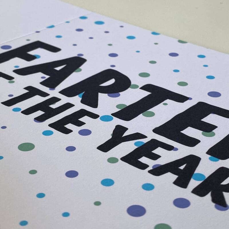Farter of the year funny, rude, farting, fart Father’s Day card for dad, daddy, father from son, daughter, kids (Size A6/A5/A4/Square 6x6") - A6: Single card