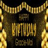 Black and Gold Birthday banner - 1