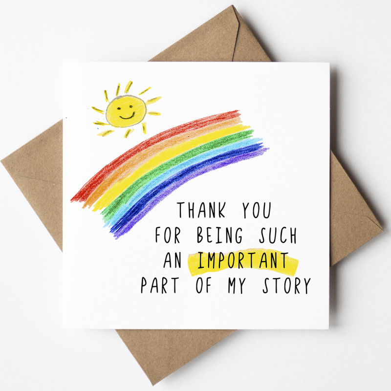 Thank you for being such an important part of my story, Personalised Teacher Card