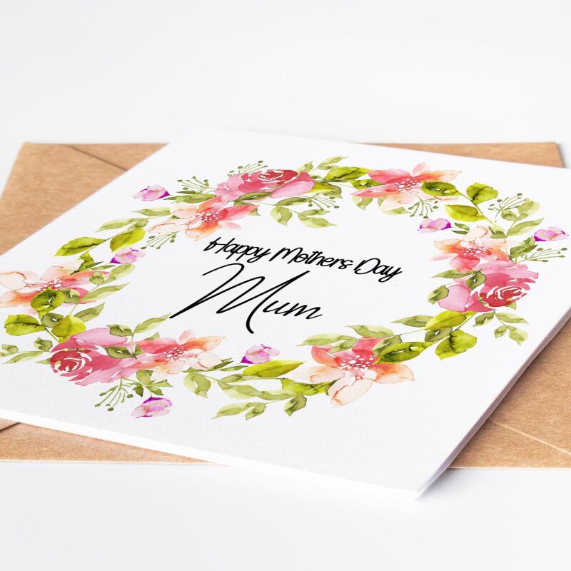 Mothers Day Card Floral Mothers Day / Card for Mum / Card for Mother / Floral Mothers Day Card Mum /