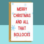 Funny Christmas Card - Merry Christmas - For Him or For Her - Can be Personalised - Ideal for Friend, Family, Colleagues at Xmas