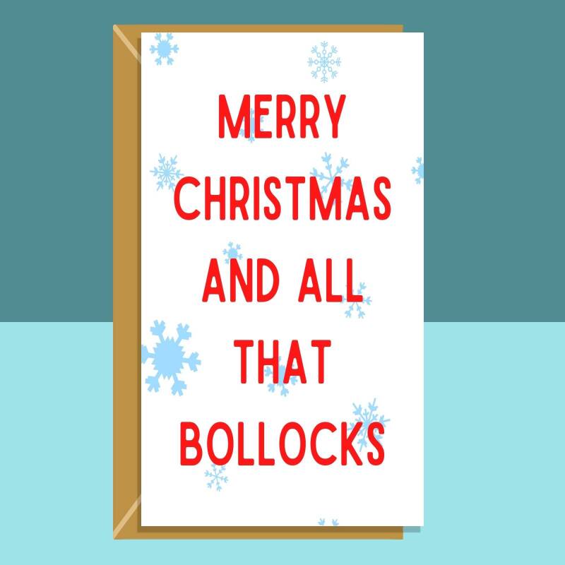 Funny Christmas Cards Pack of 5 - Rude, Adult, Cheeky Bundle of Xmas Cards ideal for friends and family this Christmas - For Him or For Her