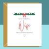 Wife Christmas Card - For Her - Personalised - Love - Xmas Card for Wife - Blank inside - Large