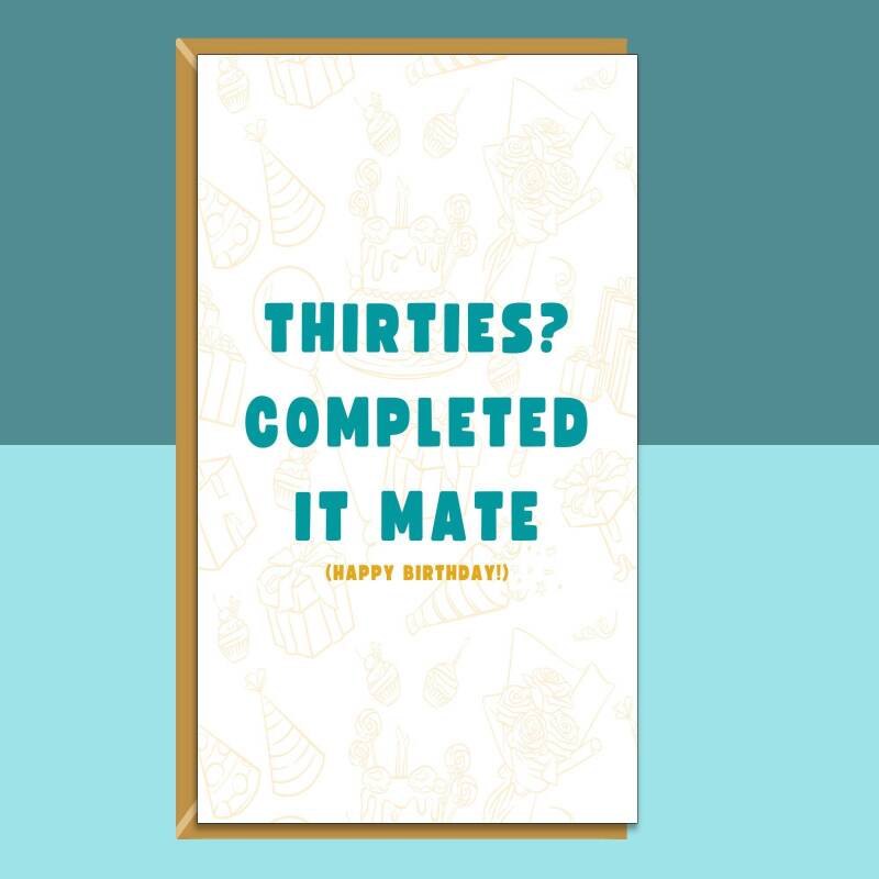 Funny 40th Birthday Card - Personalised - For Him or For Her - Ideal for friend or relative turning 40 years old - Blank inside - Regular