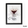 ESPRESSO MARTINI  Splatter Art Print, High Gloss Print, Splash Art, Home Decor, Home Bar Custom Drink Art Cocktails - A6