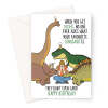 Funny Dinosaur Birthday Card - Hilarious "Favorite Dinosaur" Quote for Men and Boys - A5 Portrait - 1 Card