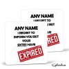 70th Birthday Coaster - Personalised  Coaster 70th Birthday Gift For Him For Her Personalised Gift - Sixties have Expired Birthday Coaster - Single Coaster