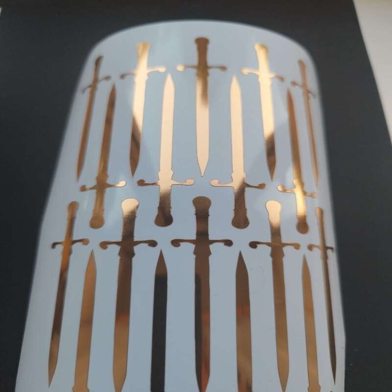 100 Chrome Vinyl Sword stickers - 1 - Gold