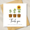 Thank For Helping Me Grow, Personalised Teacher Card