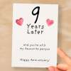 9th Wedding Anniversary Card For Wife Anniversary Card for Husband 9 Year Anniversary Card For Boyfriend or Girlfriend Ninth Anniversary - Large (5x7) / Blank Message