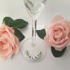 Personalised wine glass charm,Personalised Wedding favour,Wedding glass charm - No bag