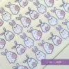 Easter Chubbibunny Contour Cut Stickers - Default Title