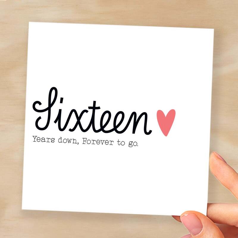 17 Year Anniversary Card For Wife 17th Wedding Anniversary Card For Husband Anniversary Card Wife Wedding Anniversary Card Seventeen Years - Square (6x6) / Blank Message