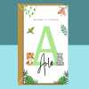 New baby Personalised Card - For new niece, nephew, cousin, friend's baby, grandson, grandaughter - Jungle themed - Baby boy or Baby girl - Regular - Matte - Personalised Inside