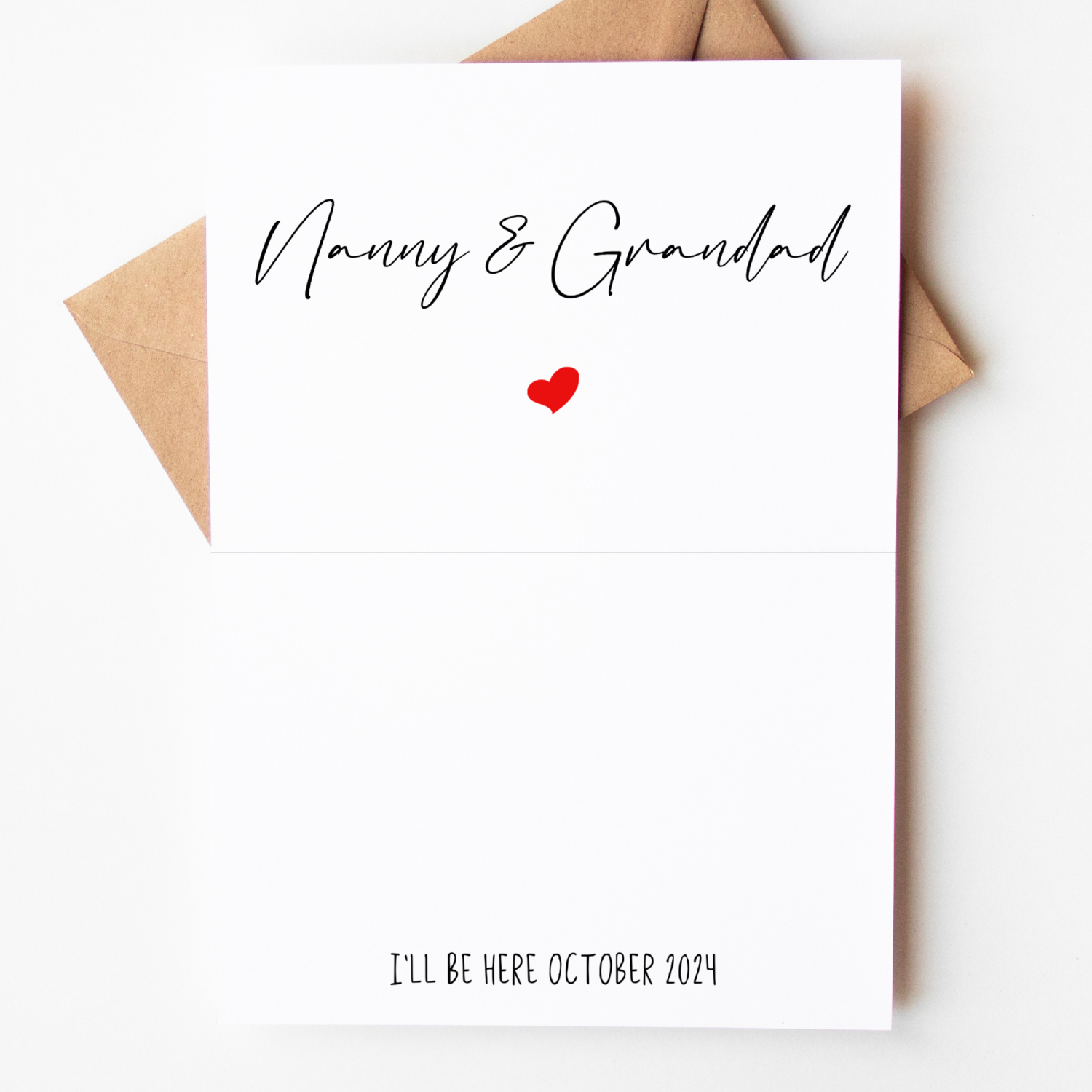 Pregnancy Reveal Cards - Just a Little Note to say Baby Card - A6 - 4.1" x 5.8"