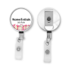 Personalised Metal ID Reel - Pink Pumpkin Border