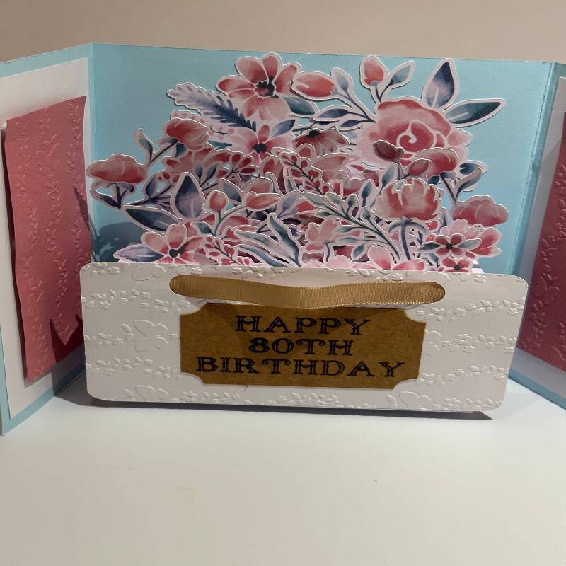 Basket of flowers Pop Up Card