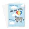 Happy Birthday Card - Funny Donkey And Balloons - A5 Greeting Card - A5 Portrait - 1 Card