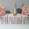 Handmade Personalised Flopsy Bunny Blocks,Flopsy Gift,Flopsy Bunny Decor - 4cm