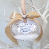 8cm or 10cm First Christmas as Mr & Mrs Bauble,Mr & Mrs Ornament,Mr & Mrs gift