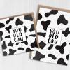 You old cow funny, offensive, rude old age, pensioner, old man, old person, old lady birthday card for female (Size A6/A5/A4/Square 6x6") - A6: Single card