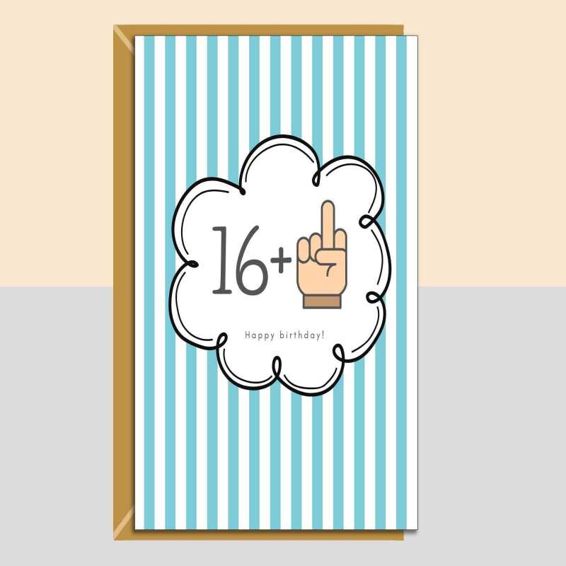 Funny 17th Birthday Card for Him or For Her - Personalised if required - Ideal for son, daughter, friend, nephew, niece, brother, sister - Blank inside - Regular - Matte Card