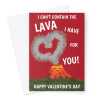 Happy Valentine's Day Card - Romantic Volcano Lava Love - A5 Greeting Card - A5 Portrait - 1 Card