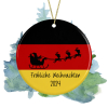 Ceramic Christmas Tree Decoration - Frohliche Weihnachten