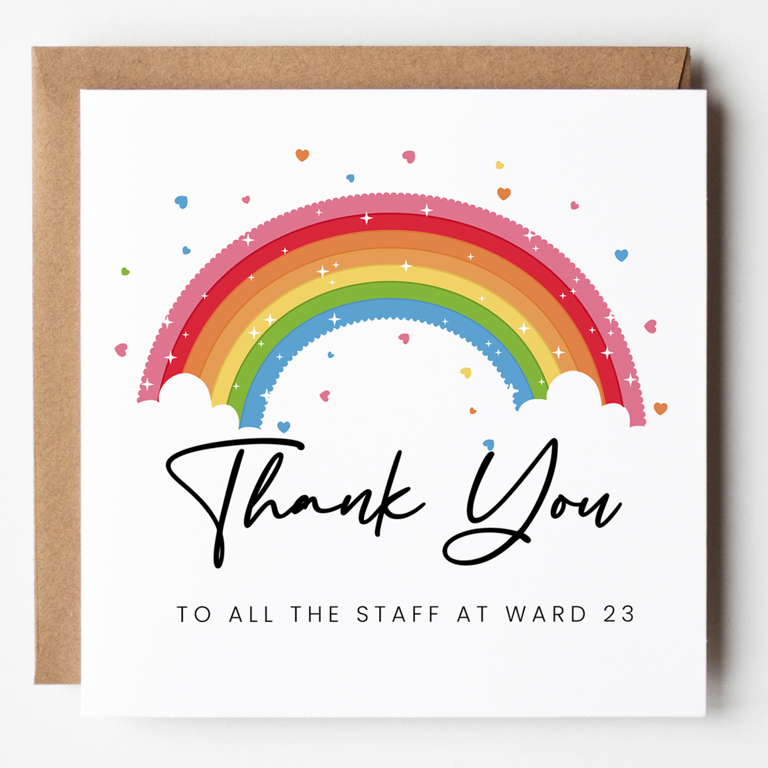 Thank you Rainbow hospital ward Card