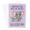 Congratulations New Baby Card For A Big Sister Card - A5 Portrait - 1 Card