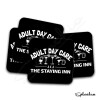 Personalised Bar Runner Mat, Custom Beer Mats & 4 x Drinks Coasters Gift Set Garden Bar Sets Adult Day Care / Personalised Mats Home Bar - Set of 4 Coasters