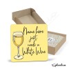 Personalised White Wine Coaster, Personalised Coaster White Wine Coaster, Best Friend Gift, Gift For Wine Lover, Wine Gift, Custom Gift. - Single Coaster