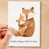 Father's Day Card For Daddy Cute Fox and Cub Illustration Father's Day Card For Dad Father's Day Gift From Child - Small (4x6) / Blank Message